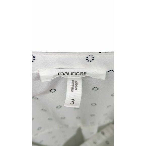 Maurices Womens Blouse Shirt Plus Size 3X. EUC Black/White Sheer - Picture 5 of 5